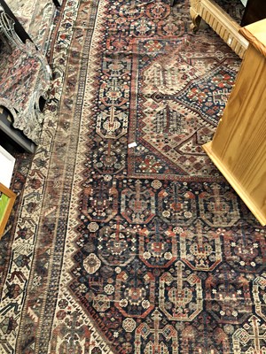 Lot 1432 - An antique Persian Shiraz carpet 297 × 218cm