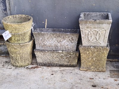 Lot 453 - Three pairs of various garden planters