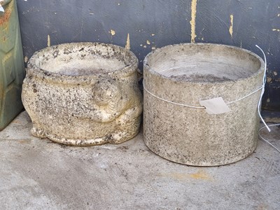 Lot 455 - Two large garden concrete pots