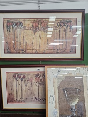 Lot 245 - Two decorative prints after Charles Rennie...
