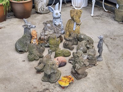 Lot 466 - Eighteen animal garden ornaments