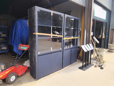 Lot 496 - Four large display cabinets H 230 W 122 D 50cm...