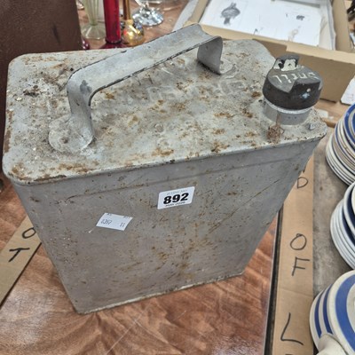 Lot 892 - A Shell fuel can with a brass cap