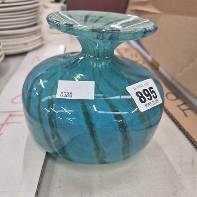 Lot 895 - A Mdina glass vase- Ming pattern.