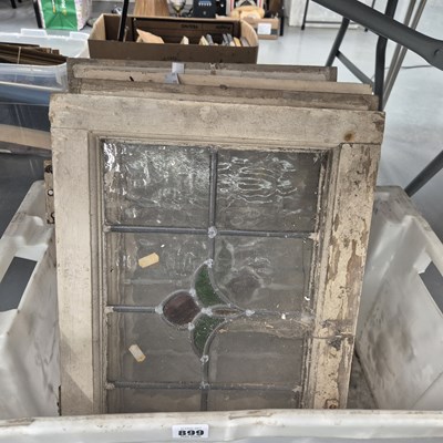 Lot 899 - Three small stained glass windows