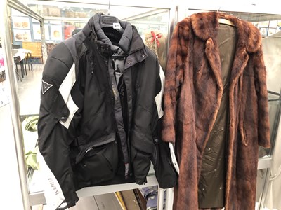 Lot 925 - A Dainese motorcycle jacket and a vintage fur...