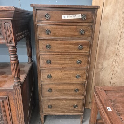 Lot 63 - An early 20th-century mahogany tall chest of...
