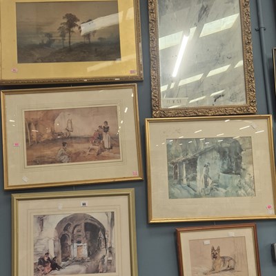 Lot 68 - Five various prints and a wall mirror