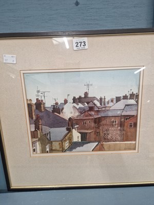Lot 273 - A M Patterson, a town roofscape, watercolour,...