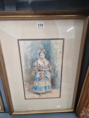 Lot 276 - Portrait of a women in Oriental dress,...