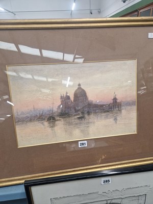 Lot 281 - Mabel Holland, 'Sunset, Venice', watercolour,...
