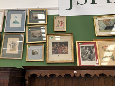 Lot 306 - Twelve various prints including botanical...