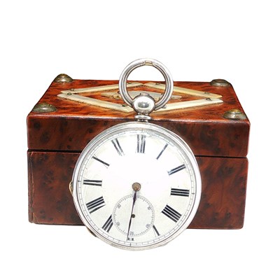 Lot 1082 - A vintage fine-silver pocket watch and a...