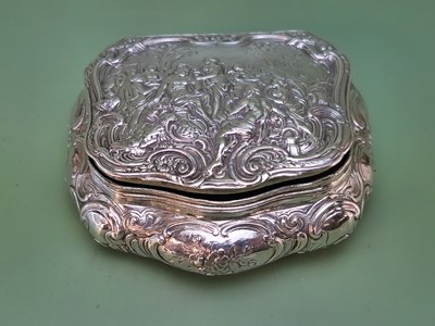 Lot 1123 - A hallmarked Berthold Muller silver table...