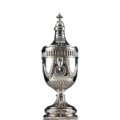 Lot 1125 - A large antique hallmarked silver sugar sifter,...