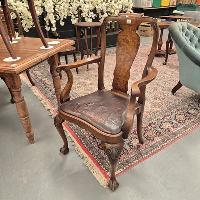 Lot 323 - A set of four early Georgian style walnut...