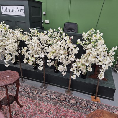 Lot 326 - A group of good-quality silk trees on a metal...