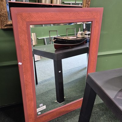 Lot 354 - A modern wall mirror 122 × 92cm