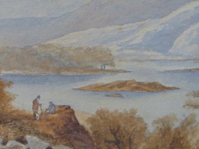 Lot 1299 - 19th century English school, two loch side...