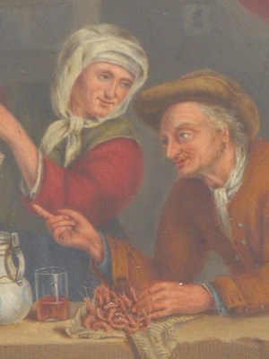 Lot 1260 - 18th century Dutch school, a peasants' meal,...