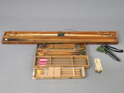 Lot 1275 - Three vintage archery bows by Stuart Homer,...