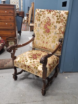 Lot 1277 - An antique 17th century style carved walnut...