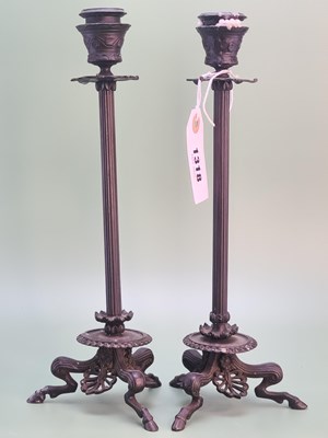 Lot 1318 - A pair of Barbedienne foundry-bronze Grand...