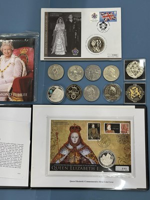 Lot 1137 - A Queen Elizabeth I commemorative silver coin,...