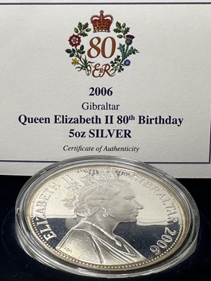 Lot 1143 - A 2006 5oz silver Gibraltar Queen Elizabeth II...