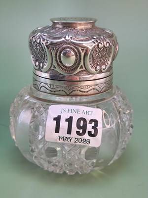 Lot 1193 - A late Victorian silver and glass scent bottle...