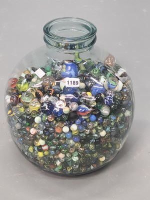 Lot 1189 - A carboy containing a large quantity of marbles
