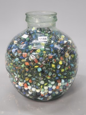 Lot 1188 - A carboy containing a large quantity of marbles