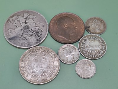 Lot 1159 - Six antique silver coins, including British...