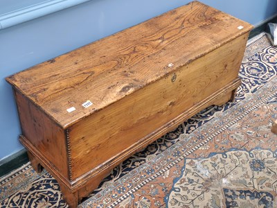 Lot 1337 - A rustic antique elm coffer H 45 W 104 D 35cm