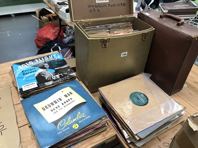 Lot 745 - A collection of 78rpm records including some...