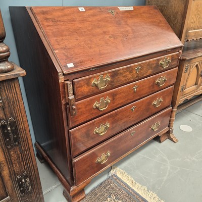 Lot 79 - A George III mahogany bureau H 102 W 92 D 50cm