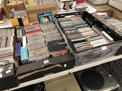 Lot 753 - Rock/Pop/Rock 'n' Roll: four trays of CDs &...