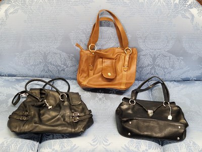Lot 88 - Handbags - Three handbags, a black Dents...