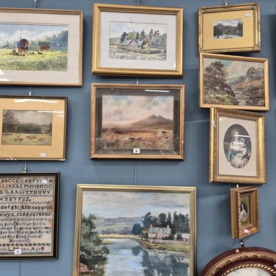 Lot 5 - Five various original landscapes including...
