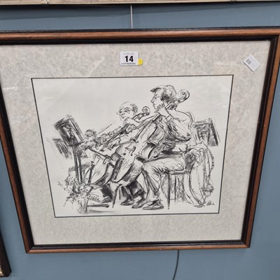 Lot 14 - Angela Hinds, contemporary British, 'Rehearsal...
