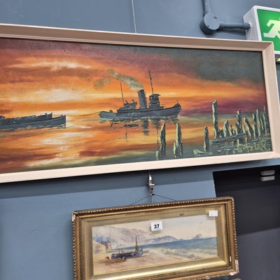 Lot 37 - Rene Cazier (Ron Baker, fl.1950-1980), boats...