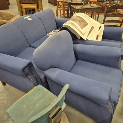 Lot 55 - An early 20th century three-piece suite, two...