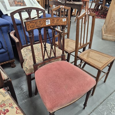 Lot 64 - A late Georgian mahogany elbow chair and an...