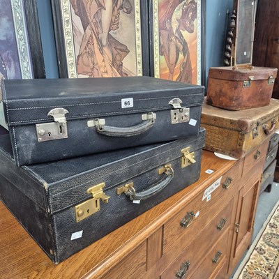 Lot 66 - Three vintage suitcases by Whitmore's and...
