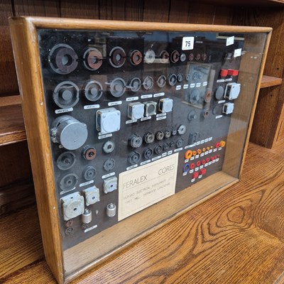 Lot 75 - A vintage cased display of 'Feralex Cores'...