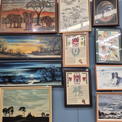 Lot 87 - Three vintage oils on board, two framed...