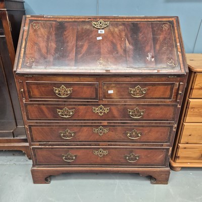 Lot 90 - A 19th century brass inlaid mahogany fitted...