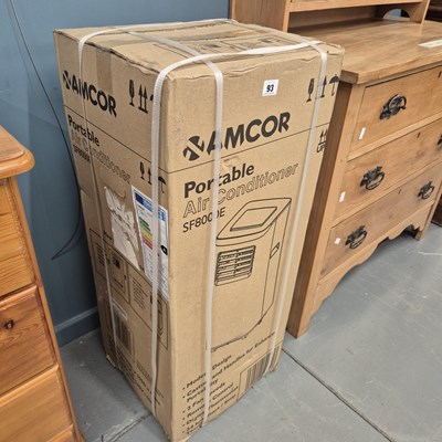 Lot 93 - A boxed Amcor portable air conditioner model...